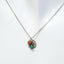 Sterling Silver Turquoise & Carnelian Leaf Pendant Necklace - 18"