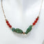 20" Liquid Silver, Turquoise & Carnelian Beaded Necklace