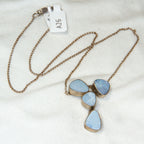 Sterling Silver Boulder Opal Cluster Pendant Necklace - 18"
