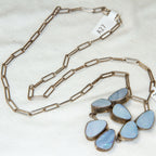 Sterling Silver 7-Stone Boulder Opal Cluster Pendant Necklace - 20"