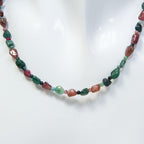 17" Multi-Color Watermelon Tourmaline Bead Necklace