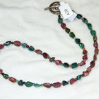 17" Multi-Color Watermelon Tourmaline Bead Necklace