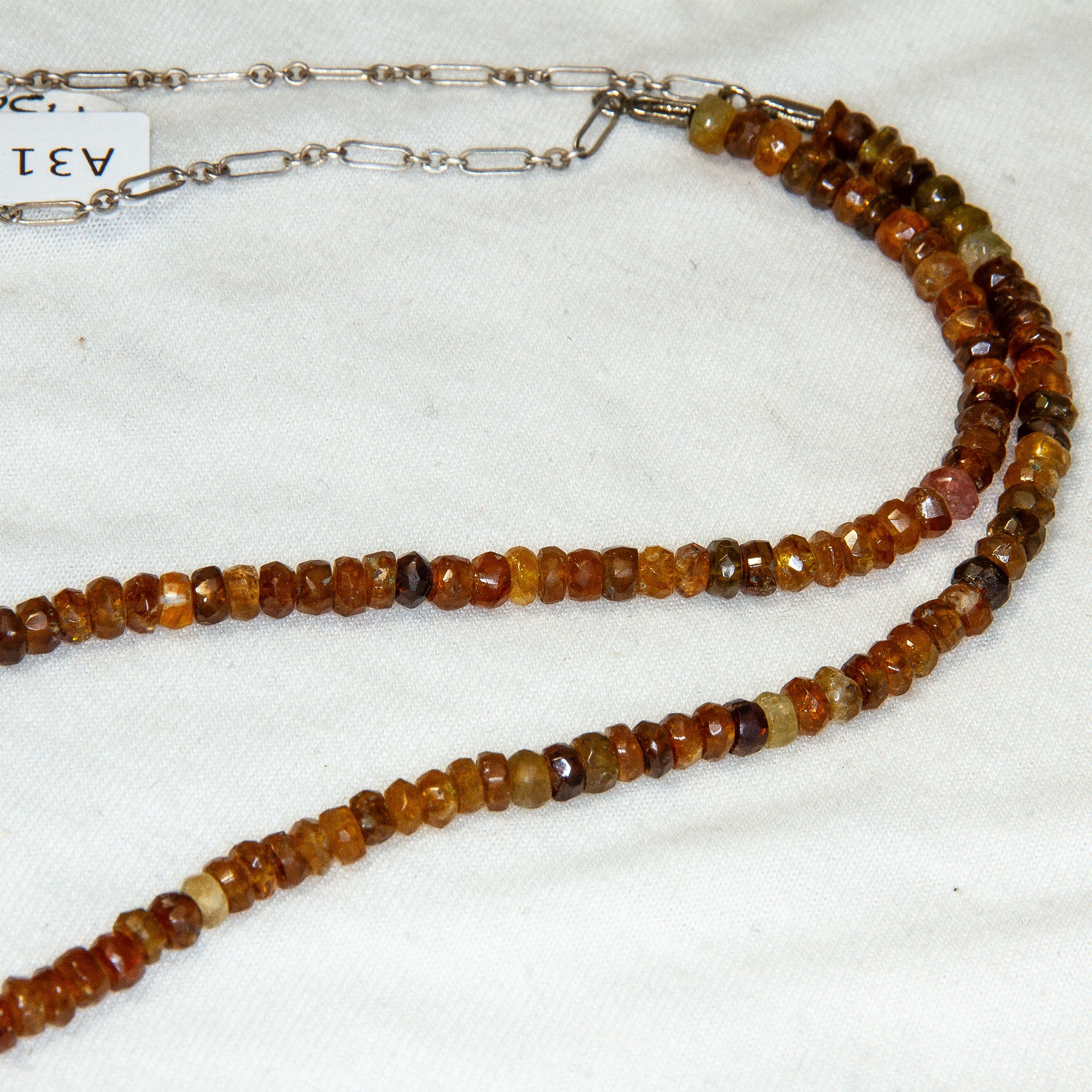 18" Faceted Golden-Brown Tourmaline Beaded Necklace Secondary image