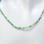 18" Faceted Emerald Beaded Necklace