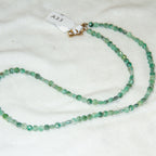 18" Faceted Emerald Beaded Necklace