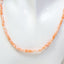 18" Pink Coral Tubular Bead Necklace
