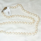 Elegant 18" 5mm Knotted Pearl Necklace with 14K Yellow Gold Clasp