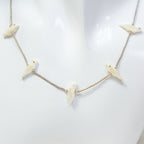 16" Liquid Silver & Carved Bird Bead Necklace