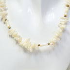 Mother of Pearl Freeform Bead Necklace - 18" - Pre-Owned