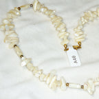 Mother of Pearl Freeform Bead Necklace - 18" - Pre-Owned