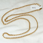 10k Yellow Gold Curb Link Chain Necklace - 22" - Pre-Owned