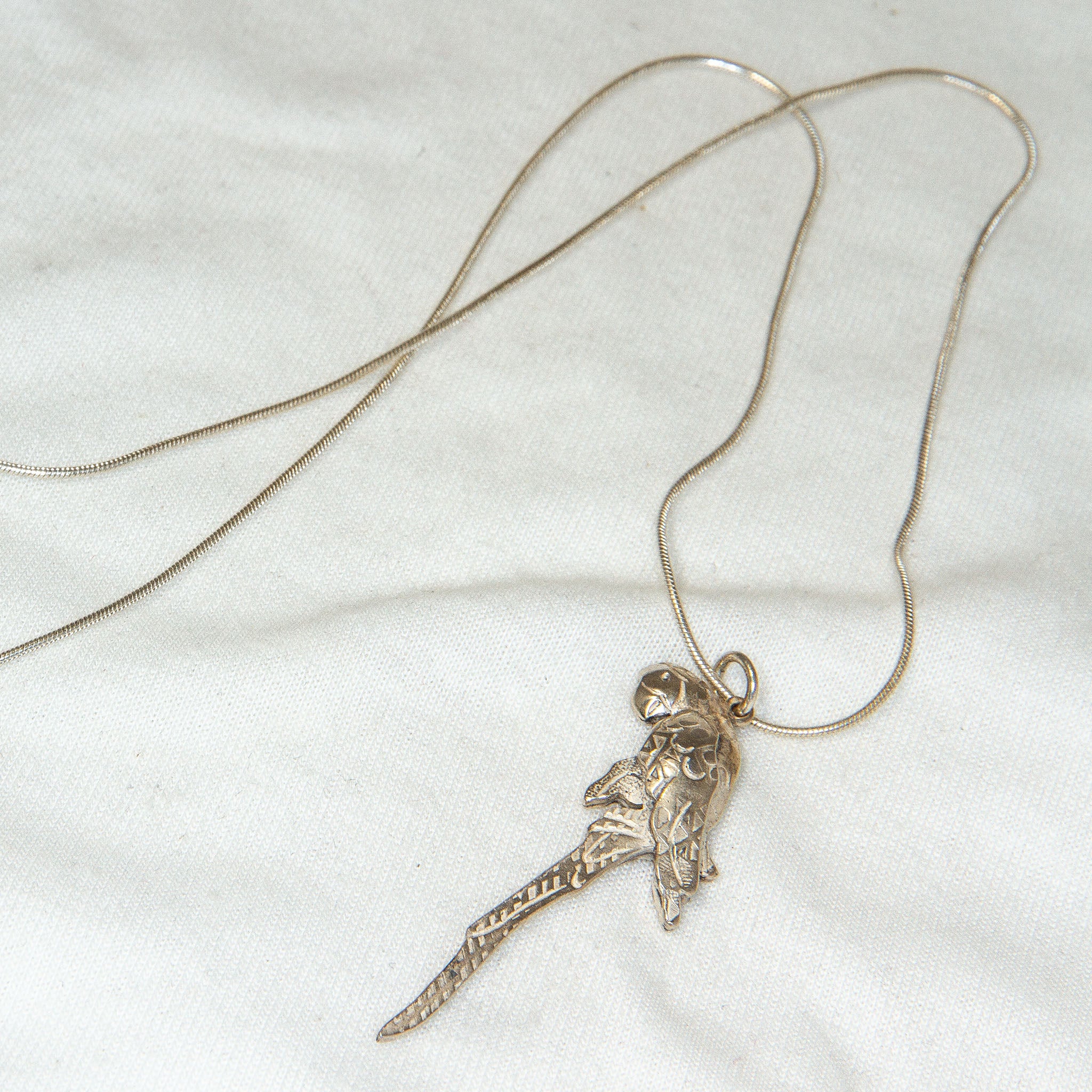 Novica Sterling Silver Maya Macaw Pendant Necklace - 18" Secondary image