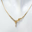 14k Yellow Gold Asymmetrical Diamond Drop Necklace - 1/2 CTW, 17" - Pre-Owned