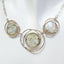 Sterling Silver & Roman Glass Orbital Three-Disc Necklace