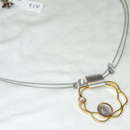 Christophe Poly Mixed Metal & Cat's-Eye Glass Pendant - 18"