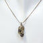 Sterling Silver Raw Iron Pyrite Wire-Wrapped Pendant Necklace - 16"