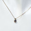 Sterling Silver 4mm Bezel Set Amethyst Pendant Necklace - 18"