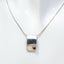 Sterling Silver Modernist Amethyst Cabochon Pendant - 20"
