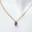 10k Yellow Gold Emerald-Cut Amethyst Pendant Necklace - 16"