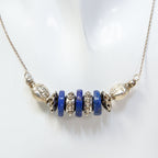 Balinese Sterling Silver & Lapis Lazuli Artisan Necklace - 19"