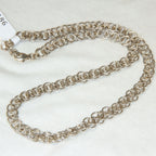 Substantial 18" 925 Sterling Silver Double Link Chain Necklace - 23.80g