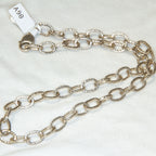 18" 925 Sterling Silver Textured Oval Link Chain Necklace