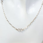 Sterling Silver Infinity Station Paperclip Chain - 18"