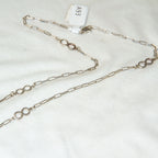 Sterling Silver Infinity Station Paperclip Chain - 18"