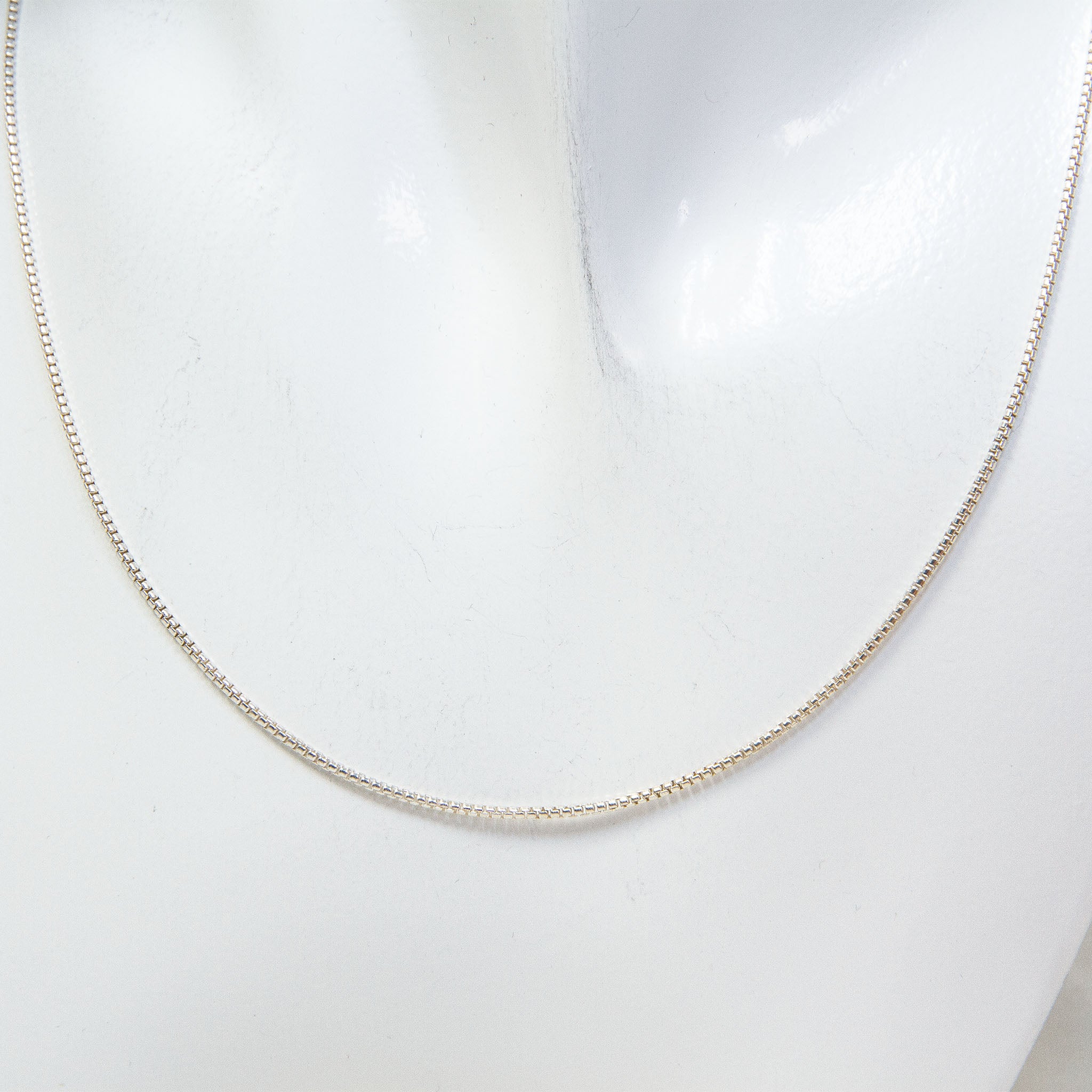 Sterling Silver Box Chain Necklace - 4.06g