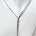 Sterling Silver Tassel Y-Necklace - 7.86g