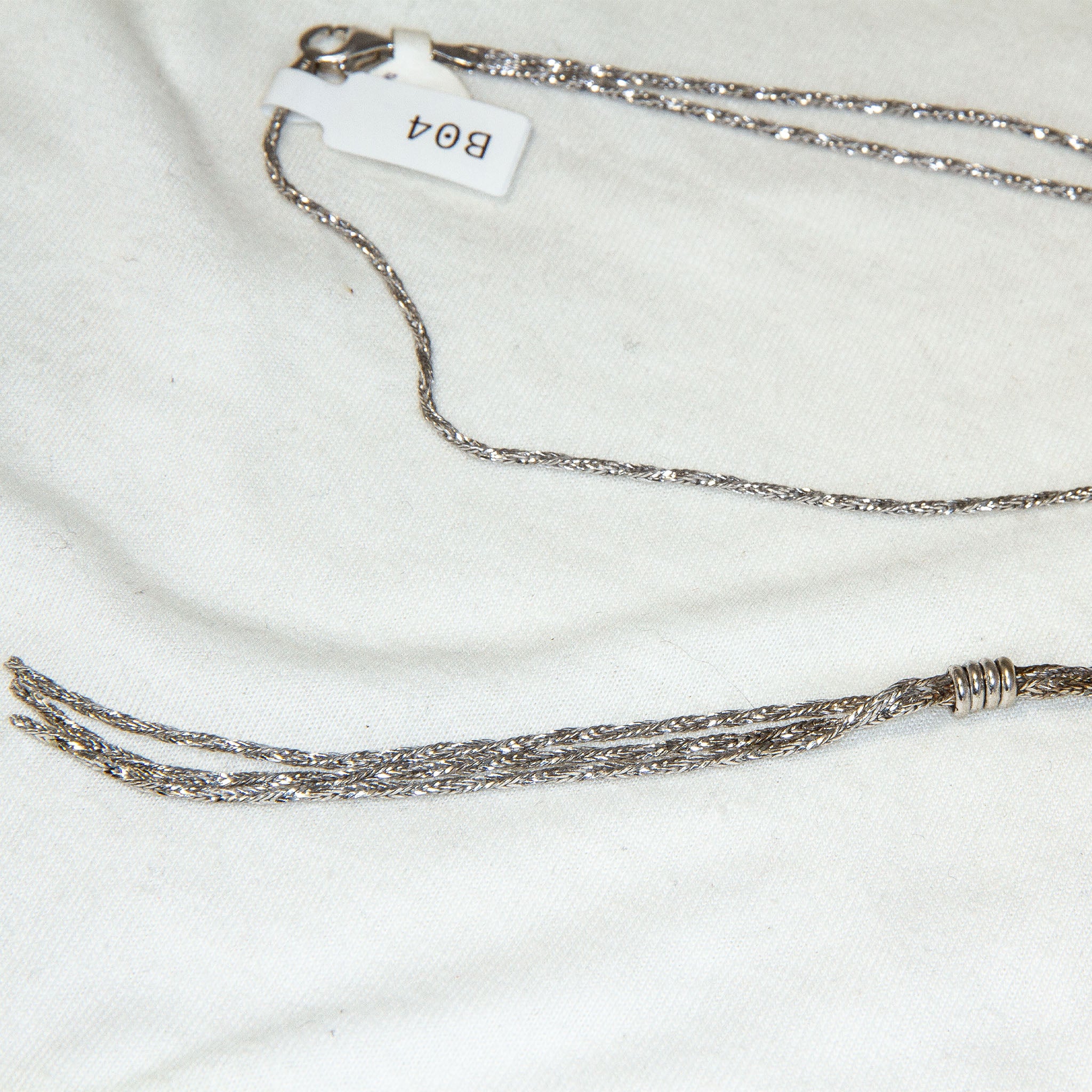 Sterling Silver Tassel Y-Necklace - 7.86g Secondary image