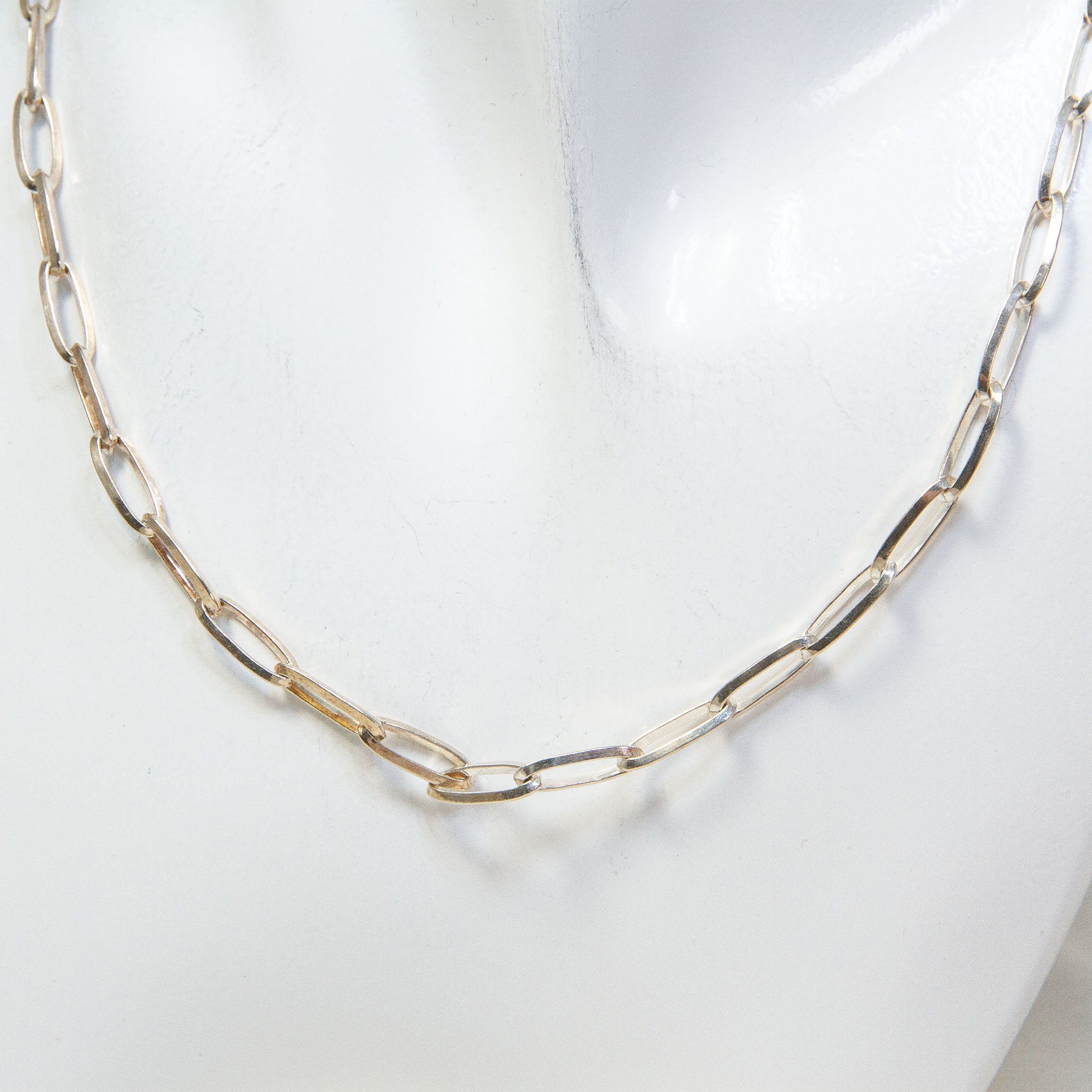 20" Sterling Silver Paperclip Link Chain - 14.72g