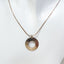 Sterling Silver 22mm Hammered Open Disc Pendant Necklace - 16"