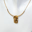 One-of-a-Kind 20" 10K Yellow Gold Artisan Water Lily Pendant Necklace