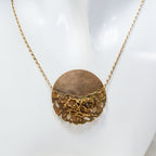 One-of-a-Kind "Mosquitoes by Moonlight" 10K Yellow Gold Artisan Pendant Necklace - 20", 9.78g