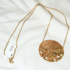One-of-a-Kind "Mosquitoes by Moonlight" 10K Yellow Gold Artisan Pendant Necklace - 20", 9.78g