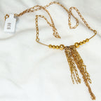 One-of-a-Kind 16" 10K Yellow Gold Artisan Fringe Necklace - 7.10g