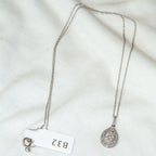 18" 10K White Gold Diamond Encrusted Teardrop Pendant Necklace