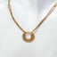 10K Yellow Gold Cast Crescent Pendant & Multi-Strand Necklace - 6.71g