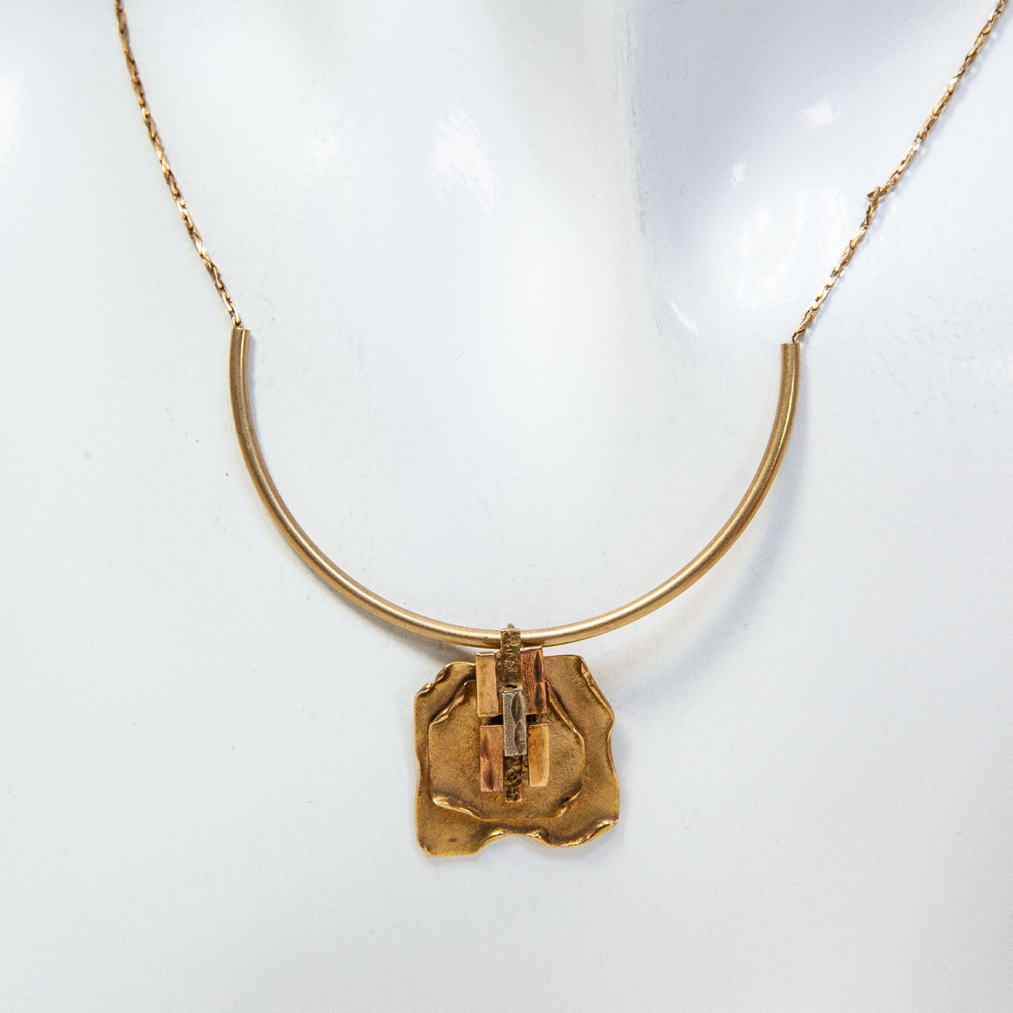 One-of-a-Kind "Backwash" 10K Yellow Gold Artisan Pendant Necklace - 22", 7.61g Main image