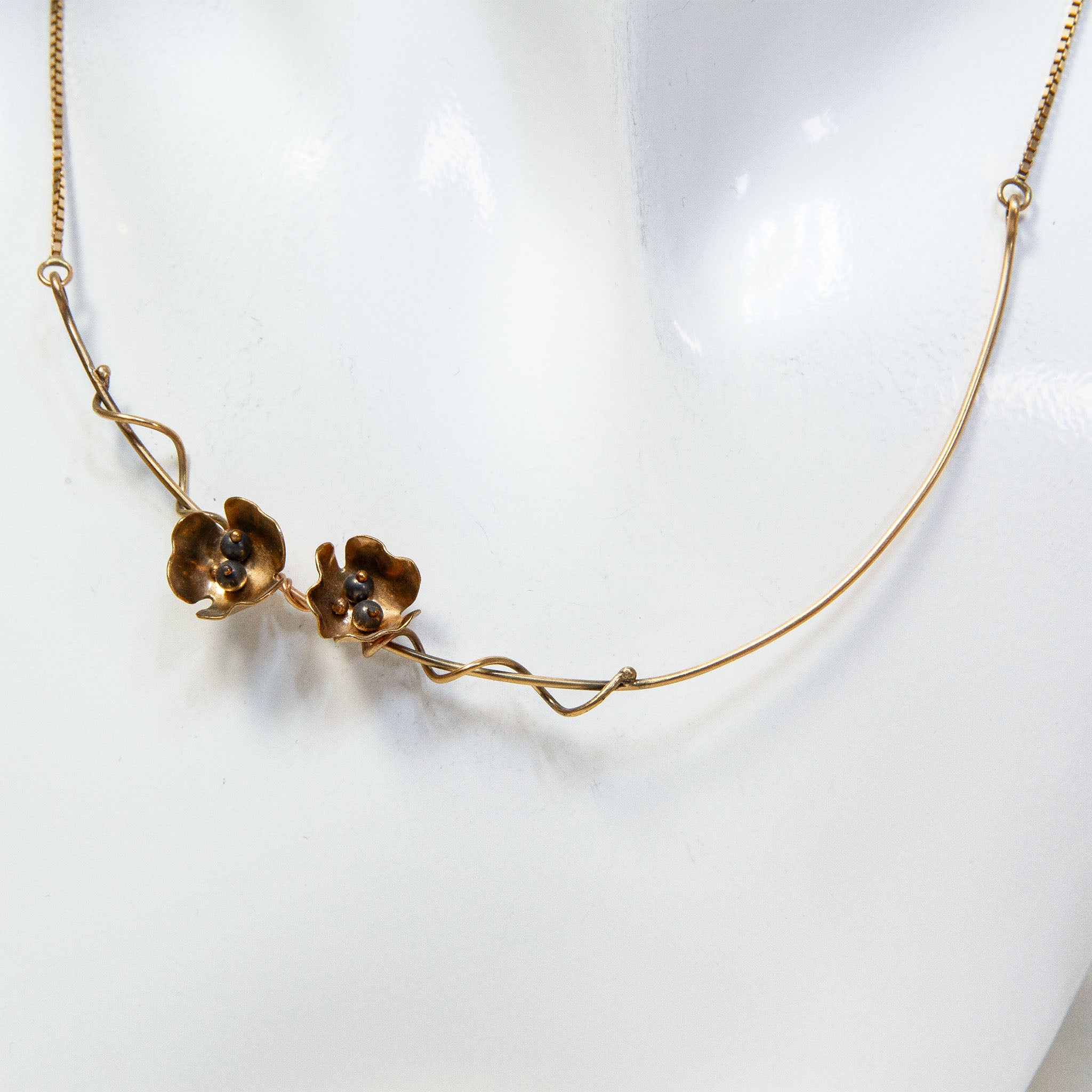 20" 10K Yellow Gold Heidelberg Rose Hybrid Necklace - 6.70g