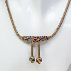 18" Heavyweight Silver Franco Chain with Cloisonné Enamel