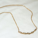 18" Gold Station Necklace with 0.25ctw Diamond Centerpiece