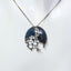 Sterling Silver Abstract Cutout Disc Pendant Necklace