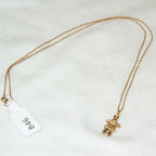 17" 10K Yellow Gold Cast Inuksuk Pendant Necklace