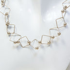 19" Artisan Wirework "Elizabethan Ruff" Geometric Necklace