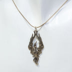 17" Sterling Silver Cast Phoenix Pendant Necklace