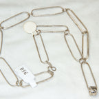 16" Sterling Silver Artisan "Missing Link" Paperclip Necklace
