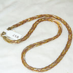 18" Silver Plated Tri-Color Braided Statement Necklace