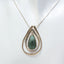 Artisan 925 Sterling Silver & Roman Glass Teardrop Pendant Necklace - 16"